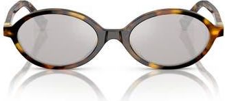 Miu Miu 50mm Oval Sunglasses in Honey Havana at Nordstrom Rack