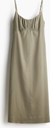 H&M Trägerkleid aus Leinenmix - Green