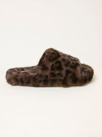Fat Face FatFace Kat Black Leopard Slipper
