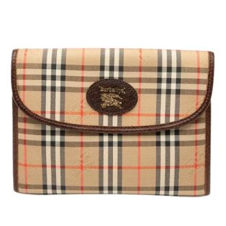 Burberry Pre-owned Clutches, female, Beige, Size: ONE SIZE Pre-owned Canvas Clutch