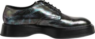 Dolce & Gabbana Multicolor Leather Lace-up Men Formal Derby Mens Shoes