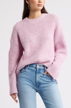 Open Edit Oversize Fuzzy Sweater in Purple Pastel at Nordstrom Rack, Size Xx-Small
