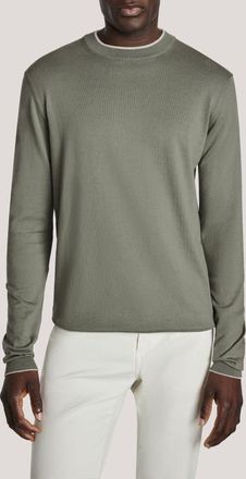Jack Victor Dan Cotton Sweater in Olive at Nordstrom, Size Xx-Large