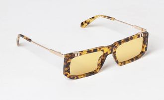 Off-white Occhiali da sole rettangolari in acetato e metallo con lenti scure