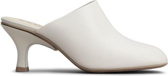 Tod's 65 leather mules - women - Leather/Leather/Leather - 40 - White