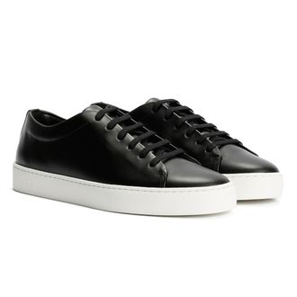 Jak Royal Leather Mens Black Trainers - Size UK 9.5