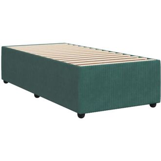 vidaXL Estructura De Cama Sin Colch&oacute;n Terciopelo Verde Oscuro 90x200cm Vidaxl