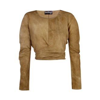 Cortana Dames, Blouses & Shirts, Bruin, Maat: M Zijde