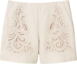 Twin-Set Shorts con ricamo - Toni neutri