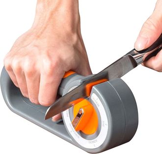 OEM 2-delige Professionele Mesenslijper - Diamant, Keramiek & Tungstencarbide Slijpsteen - Voor Keukenmessens, Scharen Y Geknoopte Messen - 6 Slijphoeken 