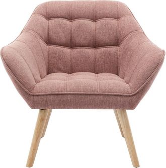 Vente-Unique Poltrona in Tessuto Rosa chin&eacute; - CASERTA