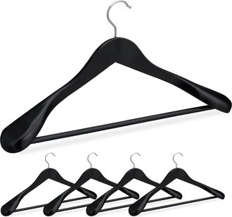 OEM Percha De Hombro Ancho Para Trajes, Juego De 5 Perchas De Madera Para Camisas, Gancho De 360&deg;, Barra Para Pantalones
