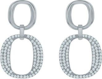 Suzy Levian Suzy Levian Silver Cz Dangle Earrings