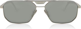 Prada PR 58YS 1BC02R Mens Sunglasses Silver Size 57