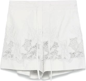 P.A.R.O.S.H. Shorts con ricami floreali - Grigio