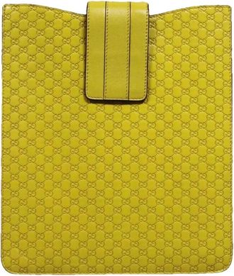 Gucci Unisex Yellow Guccissima Leather iPad / Tablet Case