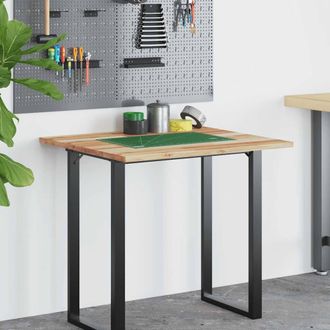 Berkfield Home Versatile Desk Top Oil Finished 80x60x2 cm Solid Wood Acacia in Brown | Size: 80 x 60 x 2 cm