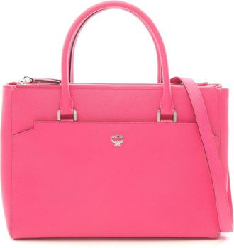 MCM Leather Tote Bag Pink