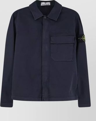 Stone Island organic cotton regular-fit shirt jacket