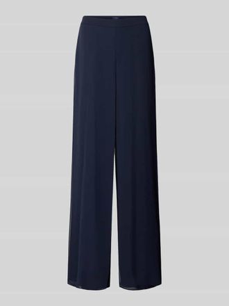 Vera Mont Regular Fit Weite Hose mit T&uuml;llbesatz in Dunkelblau, Gr&ouml;&szlig;e 36