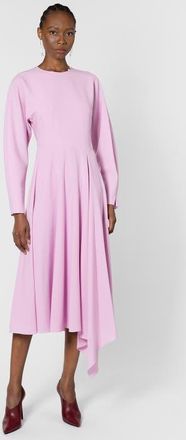 Roksanda Ilincic Yelin Crepe Long Sleeve Dress in Blush at Nordstrom, Size 8