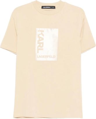 Karl Lagerfeld T-shirt con logo - Toni neutri