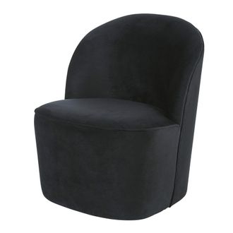 Maisons du monde Sill&oacute;n profesional de terciopelo reciclado negro