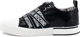 Love Moschino Schoenen, Dames, Zwart, 36 EU, Leer, Sneakers