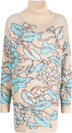 Twinset Maxi Trui Iced Coffee - Dames - Coltruien - Blauw - M - Truien & Vesten