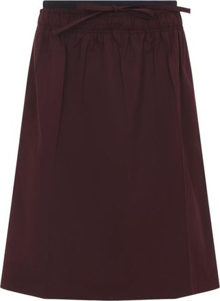 Prada Burgundy Logo Skirt
