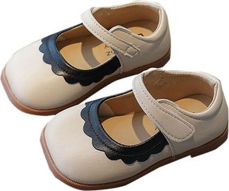 Generic Girls Faux Leather Shoes Bowknot Hook and Loop Oxfords Sandals Classic Plain British Style Mary Jane Shoes Elegent Soft Bottom Dress Sandals Kid Princ