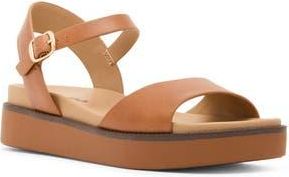 Blondo Roswell Water Resistant Platform Sandal in Cognac Leather at Nordstrom Rack, Size 5.5