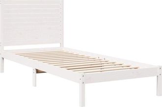 vidaXL Cama Extralarga Sin Colch&oacute;n Madera Maciza Blanca 90x220 Cm Vidaxl