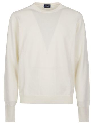 Drumohr Cashmere Round-Neck Knit Sweater