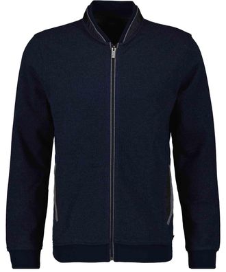 Ragman Sweatjacke RAGMAN, Herren, Gr. XXL5456, blau (dunkelblau, 711), 47% Baumwolle 47% Polyester 6% Elasthan, regular fit, Sweatjacken Sweatjacke