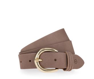 Tamaris Lederg&uuml;rtel TAMARIS, Damen, Gr. 11,5, grau taupe, Rindsleder, unifarben, G&uuml;rtel Lederg&uuml;rtel, 3cm breit, schlichte Dornschnalle in Gold, dezentes Marke
