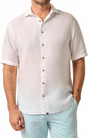 Johnnie-O Gianni Short Sleeve Button Up Shirt In White
