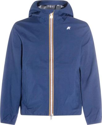 K-Way Jack Stretch Dot Jacket - Heren - Regenjassen - Blauw - L - Polyester - Jassen