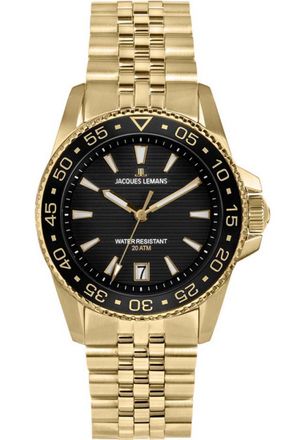 Jacques Lemans 1-2205R Mens Liverpool Diver Watch - Gold - One Size