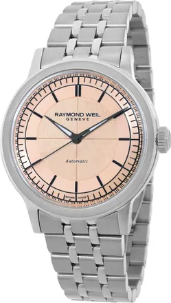 Raymond Weil Millesime Automatic Salmon Dial Mens Watch 2925-ST-80001