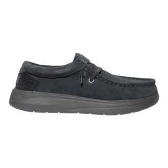 Hey Dude Wally X Suede - Heren - Veterschoenen - Zwart - 41 EU - Leer - Schoenen