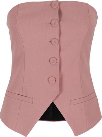 Erika Cavallini Semi Couture Stijlvolle UMA Jurk - Dames - Gillet - Roze - XS - Polyester - Kostuums