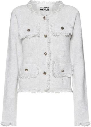 Silvian Heach Jassen, Dames, Wit, XS, Katoen, Silvian Heach vest nyem