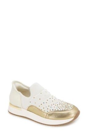 Kenneth Cole Reaction Cameron Rhinestone Sneaker in Porcelain Neoprene at Nordstrom Rack, Size 7.5