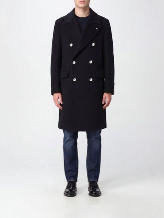 Tagliatore Cappotto doppiopetto al ginocchio in puro cashmere con rever a lancia