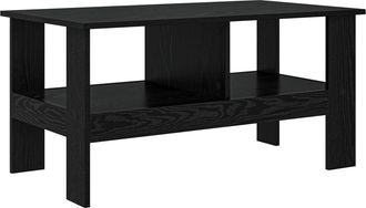 vidaXL Mesa De Caf&eacute; Roble Negro 90 X 50 X 45 Cm Madera De Ingenier&iacute;a Vidaxl