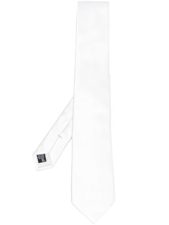 Giorgio Armani Zijden stropdas - Wit
