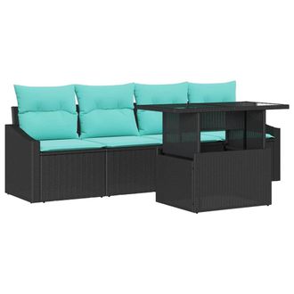 vidaXL Conjunto De Sof&aacute; De Jard&iacute;n 5 Uds. 4-n&uacute;mero De Plazas Vidaxl