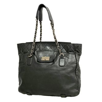 Chanel Black Leather Tote Bag (Pre-Owned)
