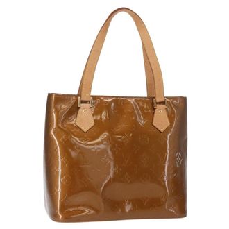 Louis Vuitton Houston Handbag Monogram Vernis Brown Patent_Leather Handbag (Pre-Owned)